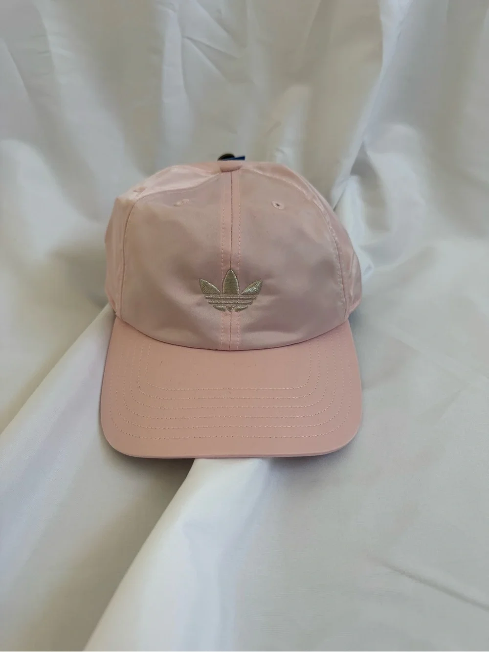 adidas Women’s Barbie Pink Satin Trefoil Baseball Dad Hat